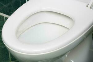 Flush toilet. Closeup photo