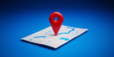 Pin GPS location symbol icon sign maps. Place Business location. route graphic road mark destination, AI Generated photo