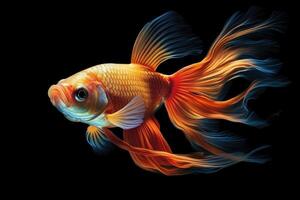 fish swimming created with Generative Al technology photo