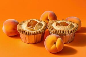 apricot pies created with Generative Al technology photo