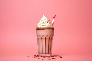 Milkshake created with Generative Al technology photo