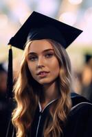 graduation ceremony created with Generative Al technology photo