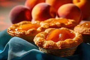 apricot pies created with Generative Al technology photo