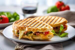 Gourmet Cheese Panini - A Taste of Perfection - Generative AI photo