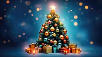 Christmas tree background - photo