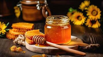 Natural Elegance- Flowers, Honey, and Rustic Utensils - photo