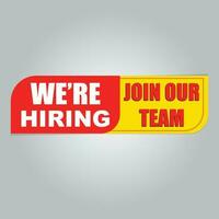 we are hiring candidate interview hire banner label corporate job message vector info label