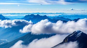 cloud background with mountains. photo