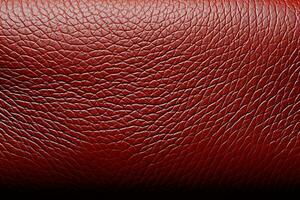 Distinctive leather grain on a smooth, unpretentious backdrop AI Generated photo