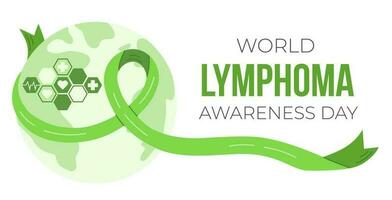 World Lymphoma Awareness Day, 15 September. Poster to raise awareness of cancers of the lymphatic system. People health concept. Vector flat illustration.