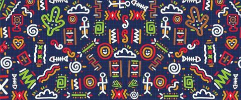 Abstract doodle art background with vibrant colors. Hand-drawn style pattern designs illustration vector