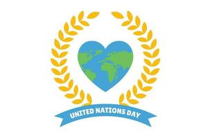 ilustración internacional día de unido naciones vector ilustración
