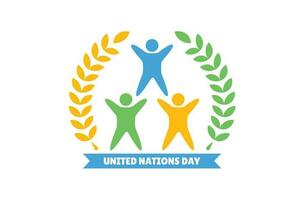 ilustración internacional día de unido naciones vector ilustración