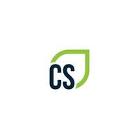 Letter CS logo grows, develops, natural, organic, simple, financial logo suitable for your company. vector