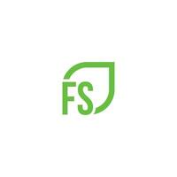 Letter FS logo grows, develops, natural, organic, simple, financial logo suitable for your company. vector