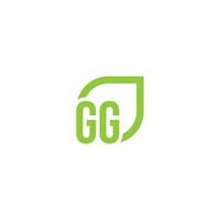 letra gg logo crece, desarrolla, natural, orgánico, simple, financiero logo adecuado para tu compañía. vector