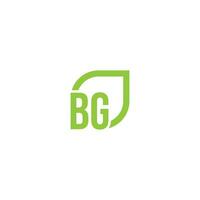 Letter BG logo grows, develops, natural, organic, simple, financial logo suitable for your company. vector