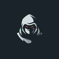 mascota logo, juego de azar insignia, ninja mascota logo. vector