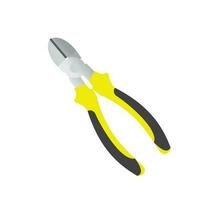 Cut wire cutters. Pliers repair tool. Electrician instruments. Support service vector illustration isolated on white.