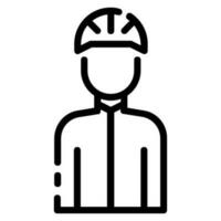 cyclist avatar vector outline icon