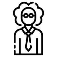 professor avatar vector outline icon