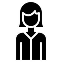 woman avatar vector glyph icon