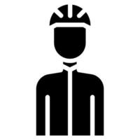 cyclist avatar vector glyph icon