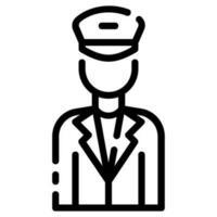 driver avatar vector outline icon