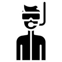 diver avatar vector glyph icon