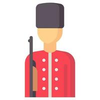 british guard avatar vector flat icon