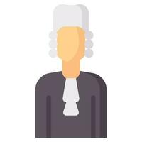 judge avatar vector flat icon