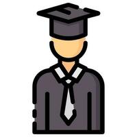 student avatar vector filled outline icon