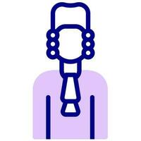 judge avatar vector colored icon