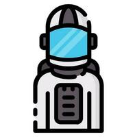 astronaut avatar vector filled outline icon
