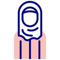 musulmán mujer avatar vector de colores icono