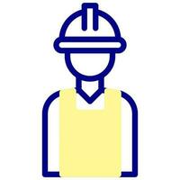 construction worker avatar vector colored icon