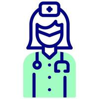 nurse avatar vector colored icon