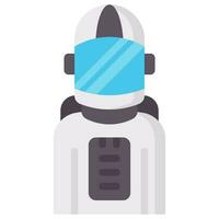 astronauta avatar vector plano icono