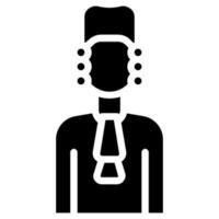 judge avatar vector glyph icon