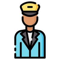 driver avatar vector filled outline icon