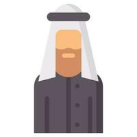 arab man avatar vector flat icon