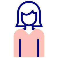 woman avatar vector colored icon