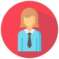 teacher avatar vector round flat icon