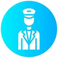 driver avatar vector round solid icon