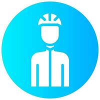 cyclist avatar vector round solid icon