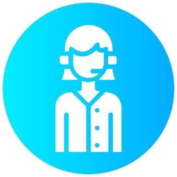 apoyo avatar vector redondo sólido icono