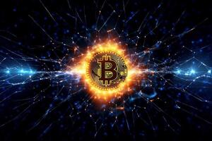 Bitcoin blockchains lightning network showcasing DeFis fast transactions photo