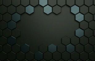 Abstract realistic background. realistic hexagonal 3d render photo
