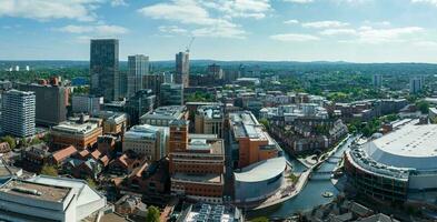 Aerial view of the eBirmingham city center. photo