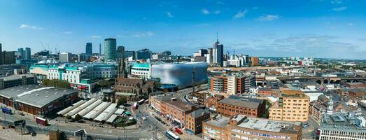 View of the skyline of Birmingham, UK including The church of St Martin photo